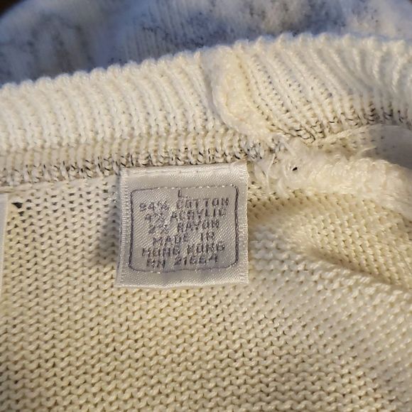 Open front cardigan by Laura Johnson for Foxcroft, L, ivory and grey - Picture 5 of 6